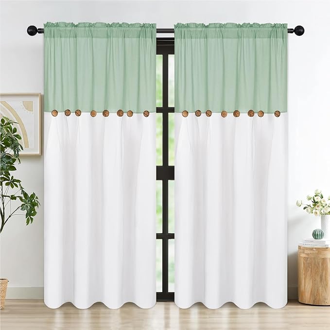 FRAMICS Farmhouse Cotton Linen Curtains - Image 2