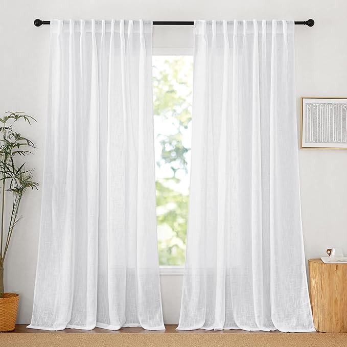 RYB HOME White Curtains & Drapes by RYBHOME