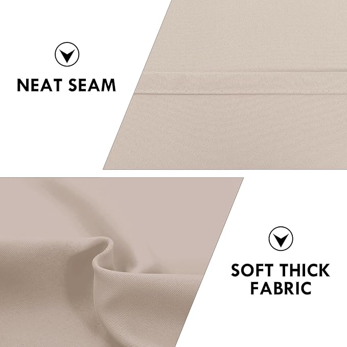 DWCN Blackout Curtains Thermal Insulated, Energy Saving & Noise Reducing - Image 6
