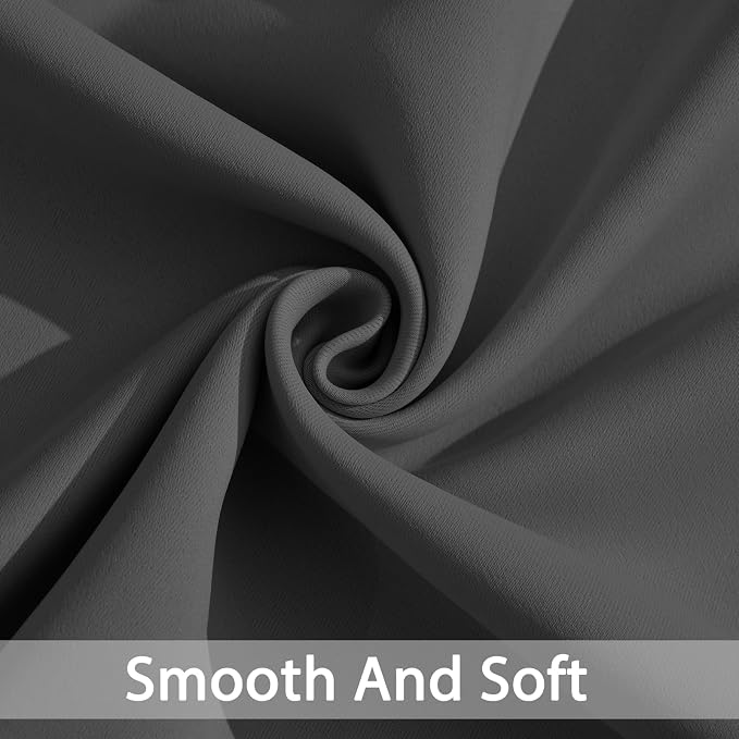 Yakamok Blackout Grey Curtains for Bedroom/Living Room Thermal Insulated - Image 4