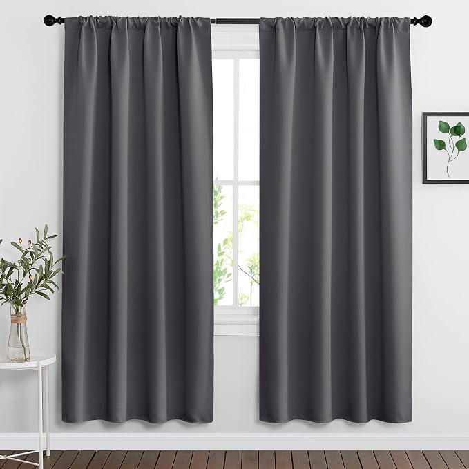 RYB HOME Blackout Curtains for Bedroom Living Room 72 inches Long, Thermal by RYBHOME