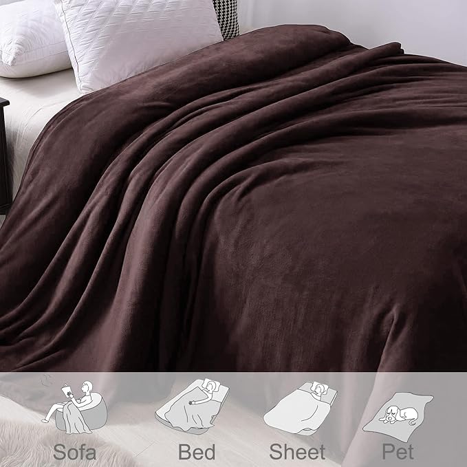 Exclusivo Mezcla Fleece Coffee Throw Blanket - Image 4