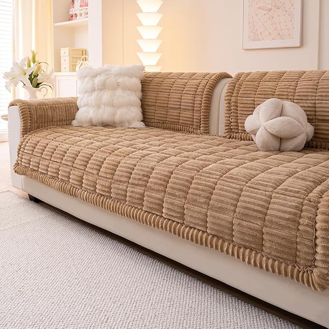 Couch Cover for Dogs Washable, Fuzzy Pet Couch Covers for 3 Cushion Sofa Pet - Image 3