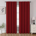 CUCRAF Red Blackout Curtains 96 inch Length 2 Panels Set, Rod Pocket Room by CUCRAF