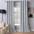 MIULEE 2 Pieces Greyish White Velvet Curtains Exquisite & Elegant Grommet by MIULEE