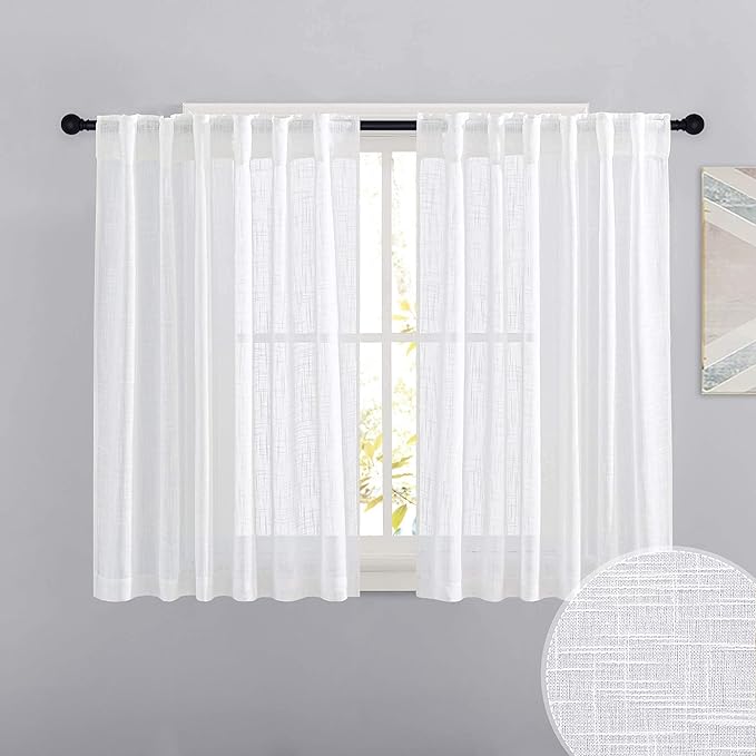 RYB HOME White Curtains for Bedroom by RYBHOME