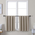 Simplebrand Ava Stone Short 24 Inches Blackout Curtain 2 Panels Set, Half by Simplebrand