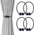 Melaluxe 4 Pack Magnetic Curtain Tiebacks, Decorative Curtain Holdbacks by Melaluxe