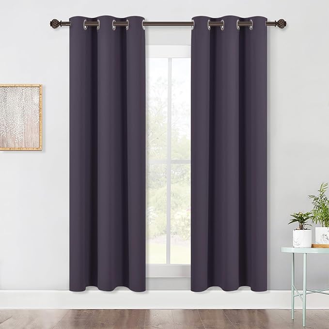 NICETOWN Blackout Window Curtains 70" L, 2 Panels, 34 inch, Grommet Top Room by NICETOWN