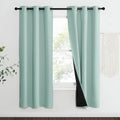 NICETOWN Aqua Blue 100% Blackout Curtain Set, Thermal Insulated & Energy by NICETOWN