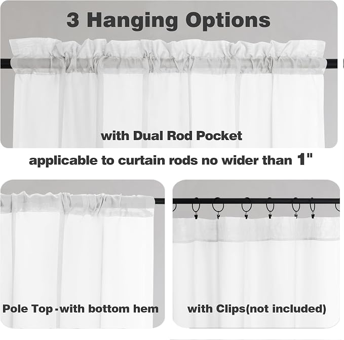 Chyhomenyc White Sheer Valances - Image 5