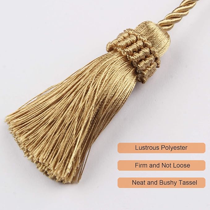 Fenghuangwu Curtain Tiebacks Handmade Decorative Curtain Holdbacks Rope - Image 3