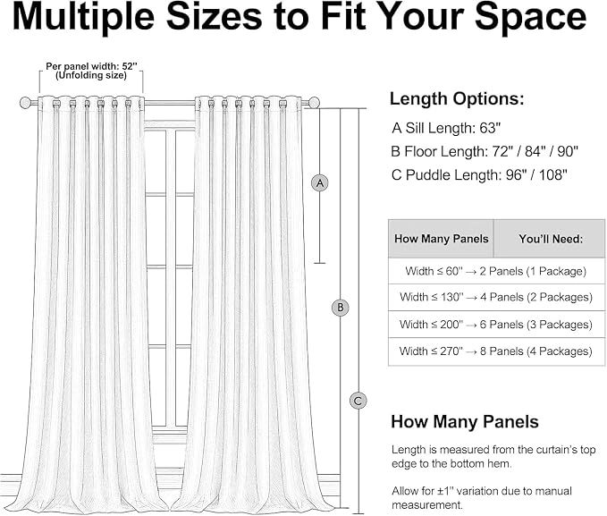 Extra Long Linen Blackout Curtains 132 Inches Long - Image 9