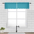 OVZME 2 Panels Turquoise Semi Sheer Valance by OVZME