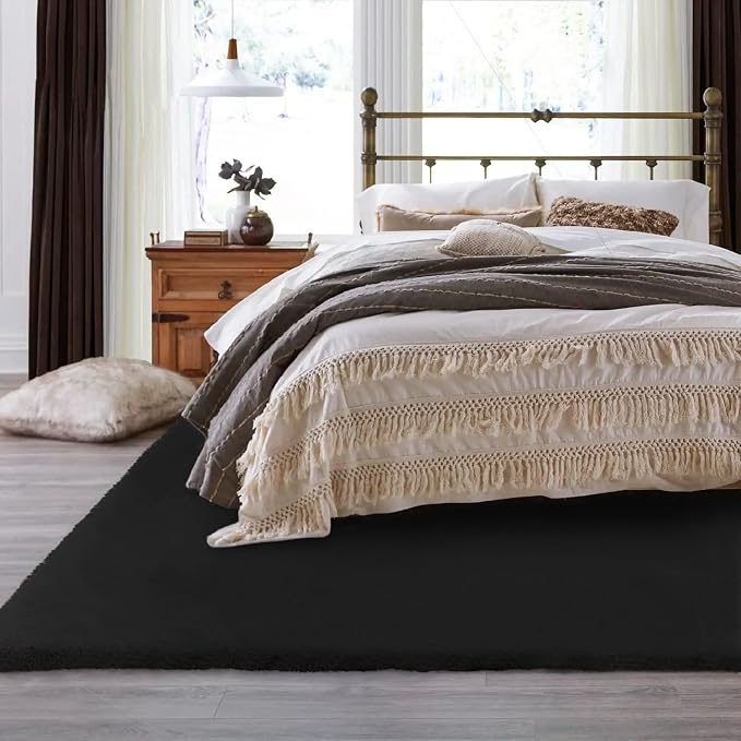 ORINOVA Black Shag Rugs 8x10 Area Rugs - Image 3