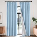 Joydeco Pinch Pleated Linen Curtains Darkening Drapes by JOYDECO