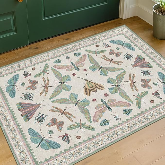 Hazo Haus Washable Boho Bathroom Rug 2x3, Small Throw Rugs - Image 6