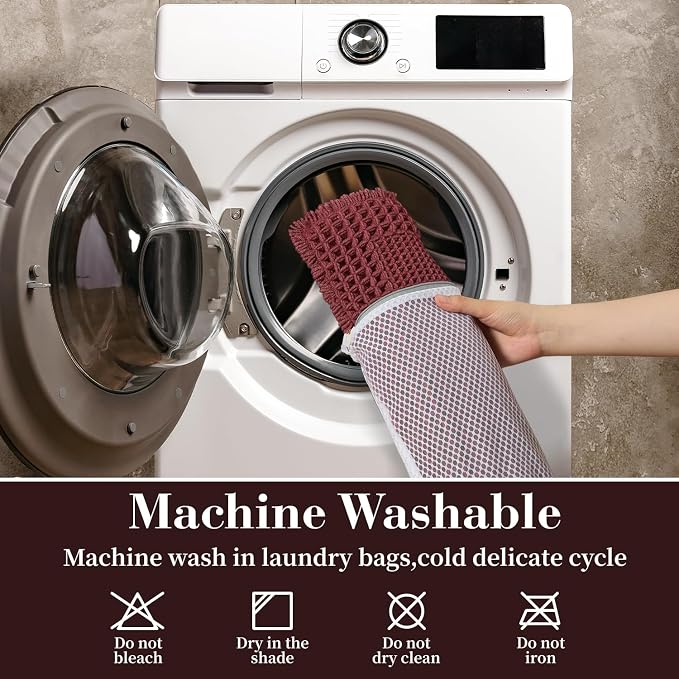 RESARE Waffle Bathroom Runner Rugs, Super Absorbent Bath Mat Non Slip Washable - Image 6