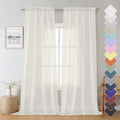 Lecloud Sheer Curtain Panels Set 96" Inches Long, Solid Voile Light Filtering by Lecloud