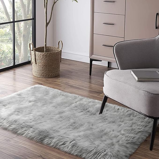 Faux Fur Rug, Indoor Shaggy Plush Floor Carpets Luxury Home Decor - Image 3