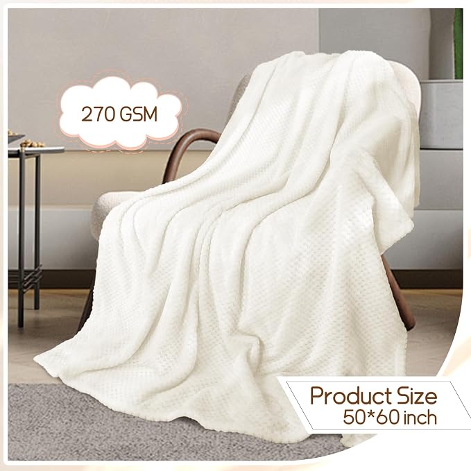 4 Pack Fleece Throw Blankets 50x60 Inches - Image 3