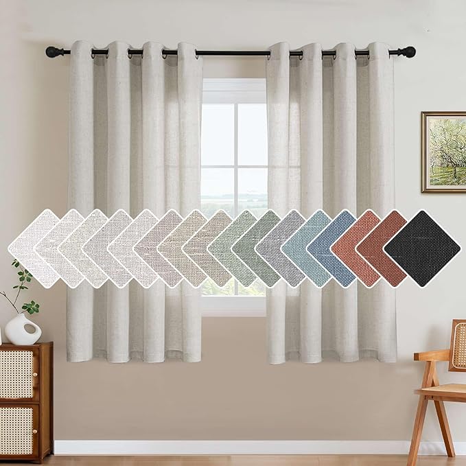 H.VERSAILTEX Living Room Linen Curtains by HVERSAILTEX
