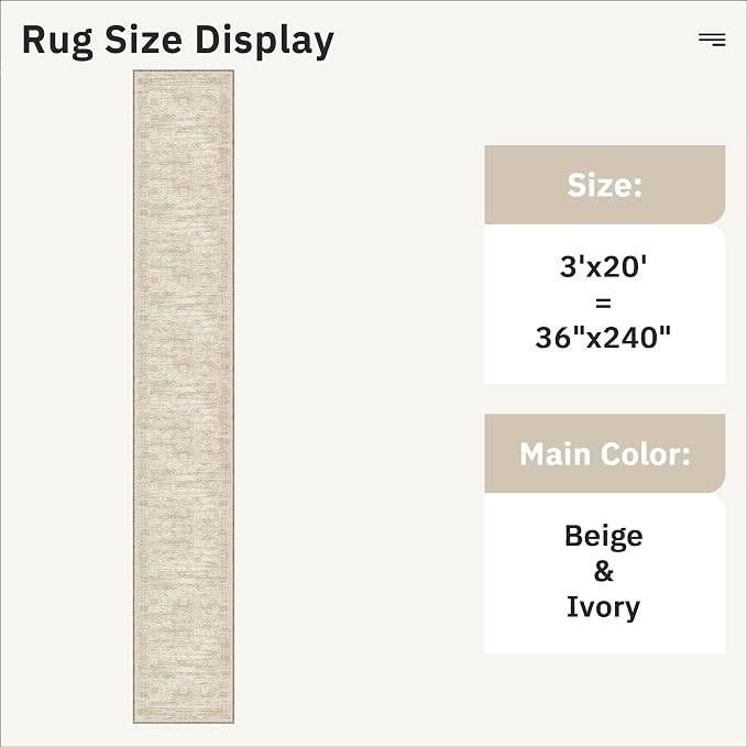 3x20 Hallway Runner Rug - Image 5
