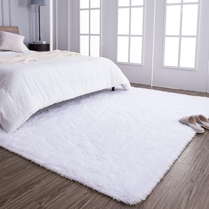 TWINNIS Super Soft Shaggy Rugs Fluffy Carpets 8x10 Feet, Indoor Modern Plush - Image 4