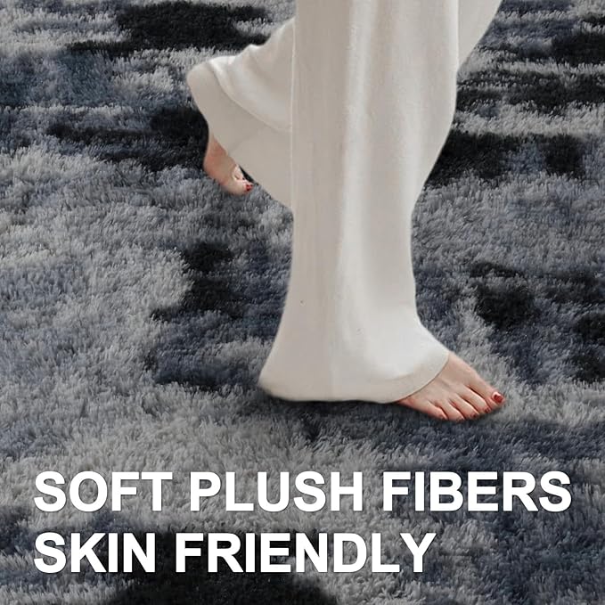 8x10 Ft Extra Large Shag Rugs for Living Room, Tie Dyed Ultra Soft Fluffy Furry - Image 4