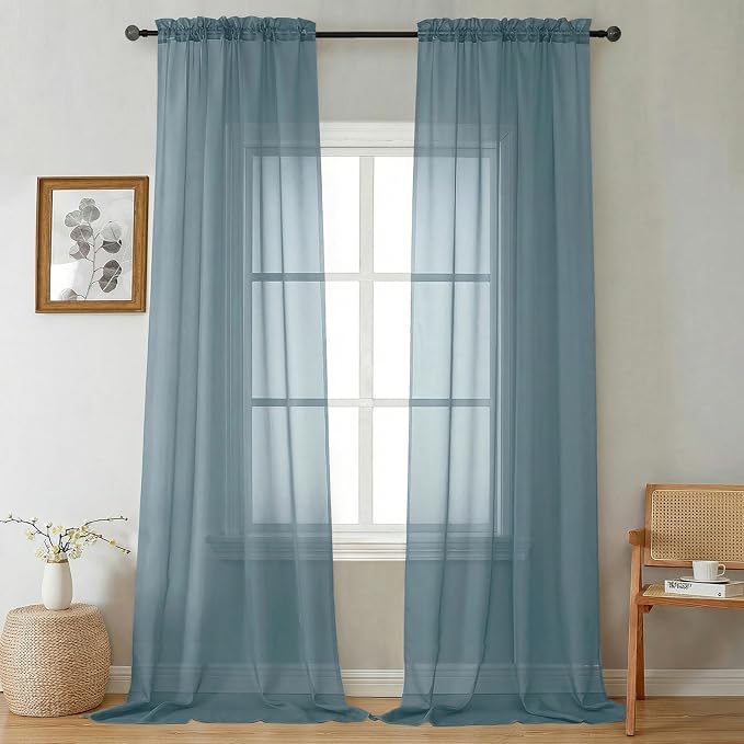 Gwine Extra Long Sheer Curtains 120 Inches Long by Gwine