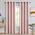 MIULEE Light Pink Room Darkening Curtains Thermal Insulated Drapes Solid Window by MIULEE