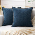 MIULEE Pack of 2 Couch Throw Pillow Covers 20x20 Inch Dark Blue Farmhouse by MIULEE