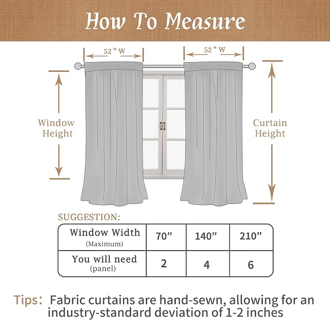 Red 100% Blackout Linen Curtains 72 Inches - Image 9