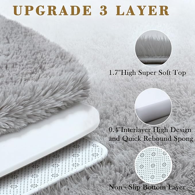 8x10 Area Rugs for Living Room Bedroom Rug, Large Shaggy Soft Plush Furry - Image 5