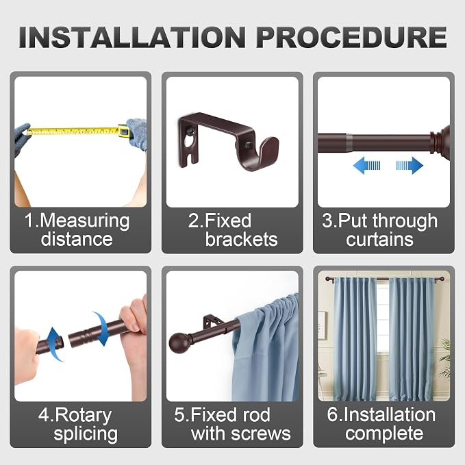 Bronze Curtain Rods for Windows - Image 7