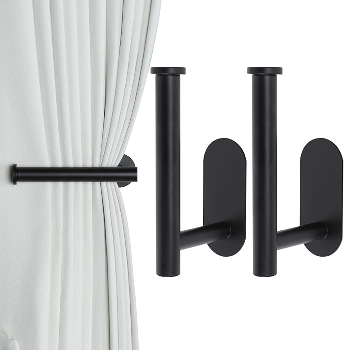Groleca 2 Pack Adhesive Curtain Holdbacks Curtain Tie Backs Curtain Holdbacks by GROLECA