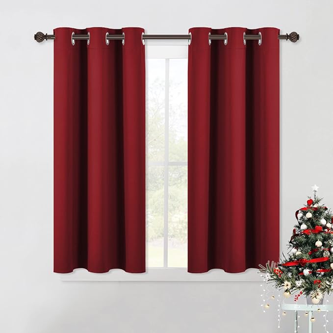 NICETOWN Christmas Window Curtains Blackout Drapes, Thermal Insulated Solid by NICETOWN