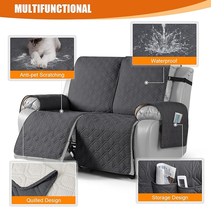 VANSOFY Waterproof Recliner Couch Covers, Sofa Covers 1-Piece Washable - Image 4