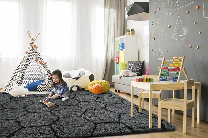 TWINNIS Super Soft Shaggy Rugs Fluffy Carpets, 6x9 Feet, Indoor Modern Plush - Image 4