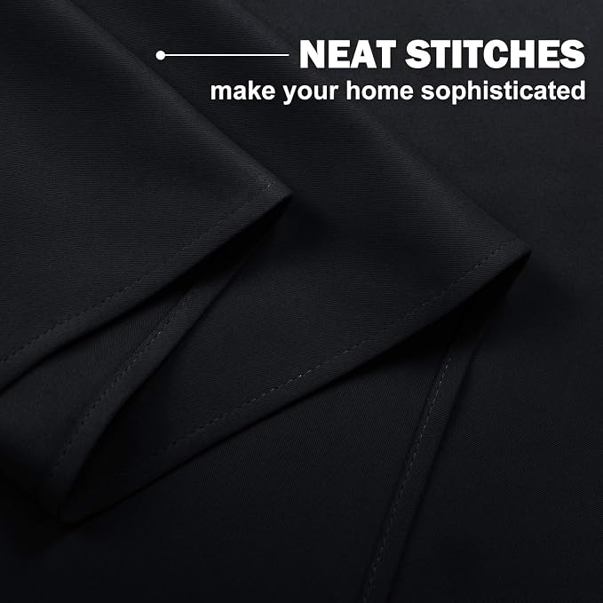 NICETOWN Black Small Window Curtains - Image 4