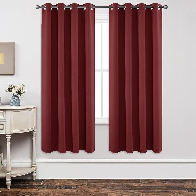 Joydeco Blackout Curtains 72 inches Long 2 Panels Set, Thermal Insulated Long by JOYDECO