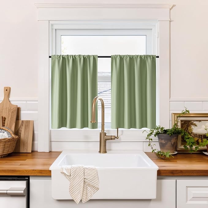 RYB HOME 100% Blackout Short Curtains by RYBHOME