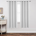 Joydeco White Curtains 72 Inches Long 2 Panels Set, Thermal Insulated Long by JOYDECO
