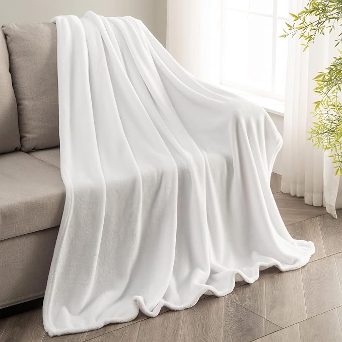 BEDELITE Fleece Blanket White Throw Blanket - Image 8