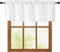 OWENIE White Valances for Windows 1 Pcs 18 Inch Length, Light Filtering by OWENIE
