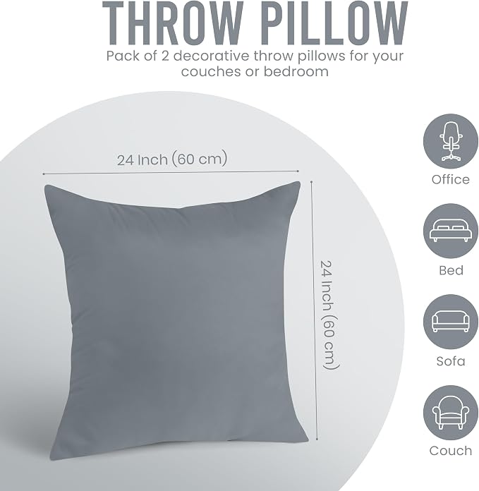 Utopia Bedding 24x24 Pillow Inserts, Sofa & Couch – Soft, Supportive & Fluffy - Image 5