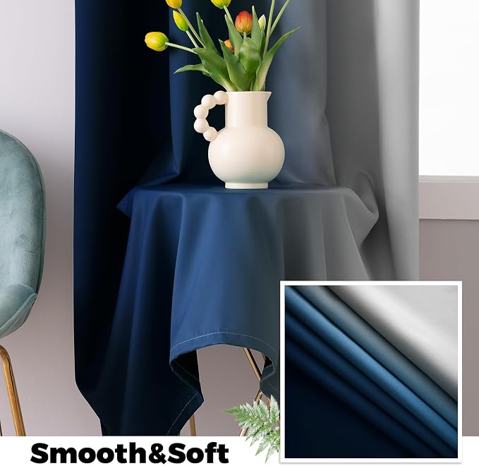 Yakamok 100% Blackout Curtains 84 Inch Length 2 Layers, Light Blocking Thermal - Image 5