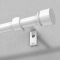 Modern White Curtain Rods for Windows 66 to 120 Inch, Decorative Drapery Rods by OLV