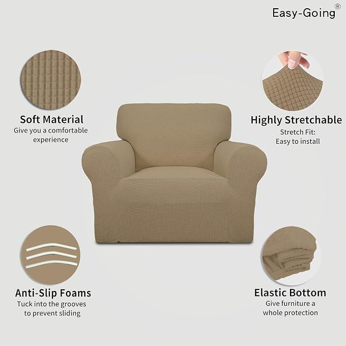 Easy-Going Stretch Oversized Chair Sofa Slipcover 1-Piece Couch Sofa Cover - Image 3