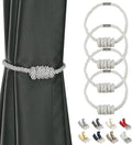 BEL AVENIR Magnetic Curtain Tiebacks, Decorative Drapery Holdbacks Modern Woven by BELAVENIR